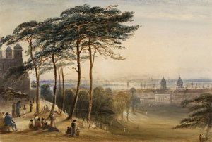 Greenwich from Observatory Hill, c.1850