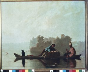 Fur Merchants Descending the Course of the Missouri River by George Caleb Bingham