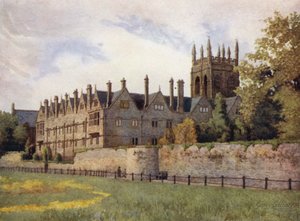 Oxford: Merton College from the Fields by George Carline