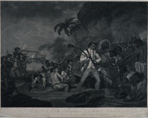 The Death of Captain James Cook by the Indians of Owhyee by George Carter