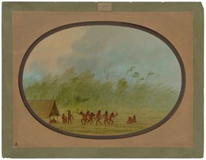 A Connibo Wigwam by George Catlin