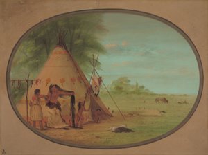 A Crow Chief at His Toilette