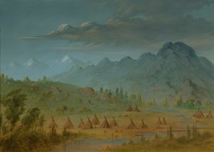 A Crow Village and the Salmon River Mountains