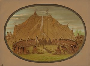 A Dog Feast - Sioux, 1861-1869 by George Catlin