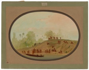 A Small Lengua Village by George Catlin
