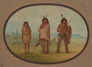 A Yuma Chief, His Daughter, and a Warrior, 1855-1869