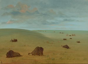 After the Buffalo Chase - Sioux, 1861-1869 by George Catlin