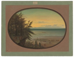 An Indian Ladder - Nayas Indians by George Catlin