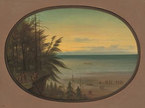 An Indian Ladder - Nayas Indians by George Catlin