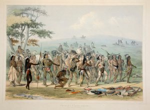 Archery of the Mandans, 1845 by George Catlin