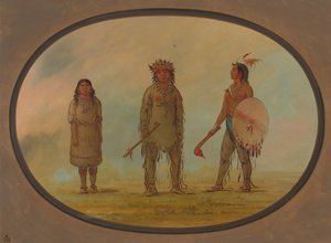 Athapasca Chief, His Wife, and a Warrior