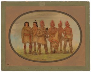 Black Hawk and Five Other Saukie Prisoners by George Catlin
