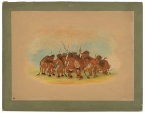 Buffalo Dance - Mandan by George Catlin