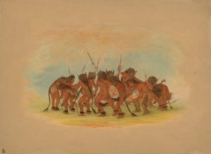 Buffalo Dance - Mandan by George Catlin