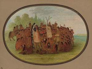 Catlin Painting the Portrait of Mah-to-toh-pa - Mandan by George Catlin