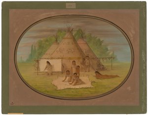 Cheyenne Village by George Catlin