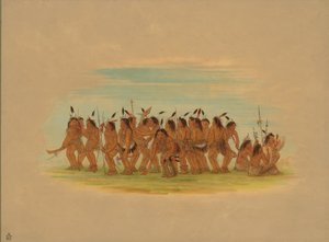 Dog Dance - Sioux, 1861 by George Catlin