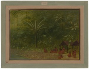 Encampment of Cocomas - Looking Ashore by George Catlin