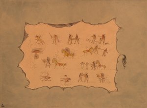 Facsimile of the Robe of Mah-to-toh-pa - Mandan by George Catlin