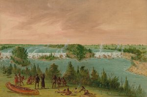 Father Hennepin and Companions at the Falls of St. Anthony. May 1, 1680 by George Catlin