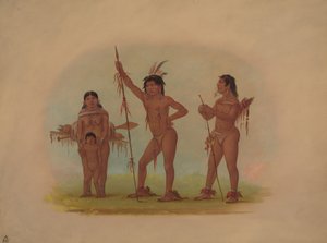 Four Mura Indians by George Catlin