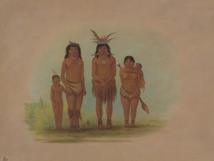 Four Sepibo Indians by George Catlin