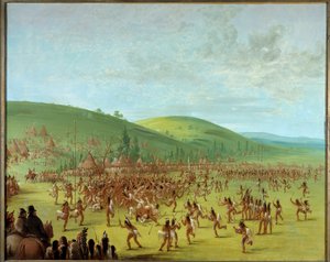 Native Americans Ball Play by George Catlin