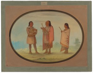 Kickapoo Indians Preaching and Praying by George Catlin