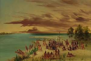 La Salle Claiming Louisiana for France, April 9, 1682, 1847-1848 by George Catlin