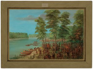 La Salle Taking Possession of the Land at the Mouth of the Arkansas, March 10, 1682 by George Catlin
