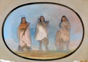 Little Bear, Steep Wind, The Dog; Three Distinguished Warriors of the Sioux Tribe by George Catlin