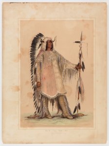 Mah-to-toh-pa, the Mandan Chief by George Catlin
