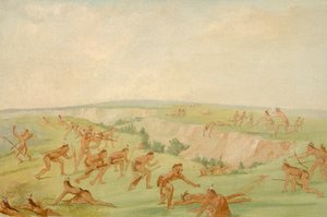 Mandan Attacking a Party of Arikara, 1832-1833