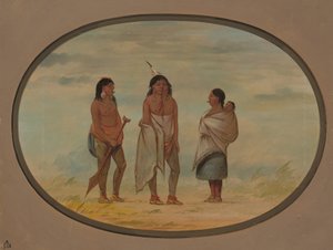 Nayas Indian Chief, His Wife, and a Warrior
