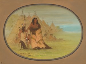 Puncah Chief Surrounded by His Family