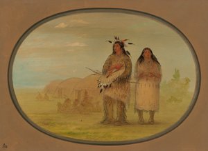 Riccarree Chief and His Wife, 1861-1869