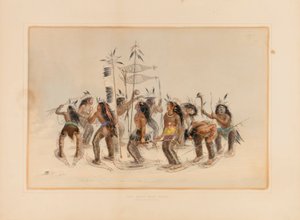 Snowshoe Dance--no. 14 by George Catlin