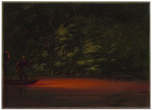 Spearing by Torchlight on the Amazon by George Catlin