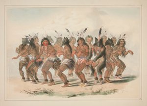 The Bear Dance, Plate 18 from the North American Indian Portfolio by George Catlin
