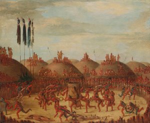The Last Race, Mandan O-kee-pa Ceremony, 1832 by George Catlin