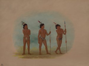 Three Auca Children by George Catlin