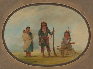 Three Micmac Indians by George Catlin