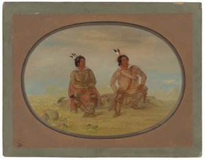 Two Choctaw Indians by George Catlin