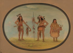 Two Ojibbeway Warriors and a Woman