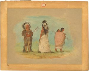 Two Ottoe Chiefs and a Woman by George Catlin