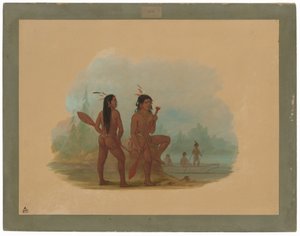 Two Young Hyda Men by George Catlin