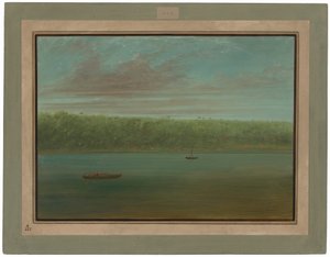 View of the Shore of the Amazon - Boat Sketch by George Catlin