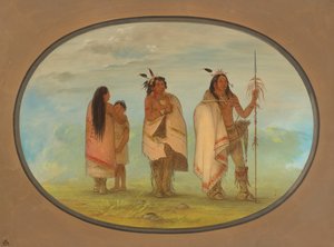 Weeco Chief, His Wife, and a Warrior