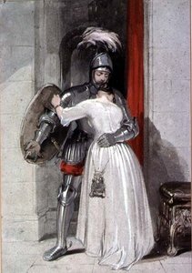 Lady and Knight by George Cattermole