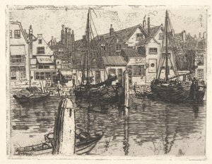 The Meuse at Dordrecht by George Charles Aid